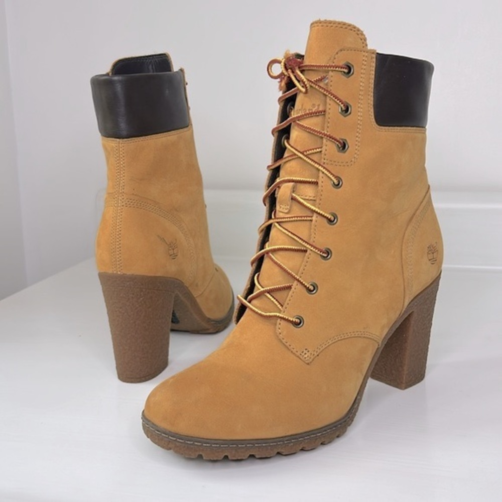 Timberland 🧡 Earthkeepers Women's Workboot Style Chunky High Heel Boot Shoes